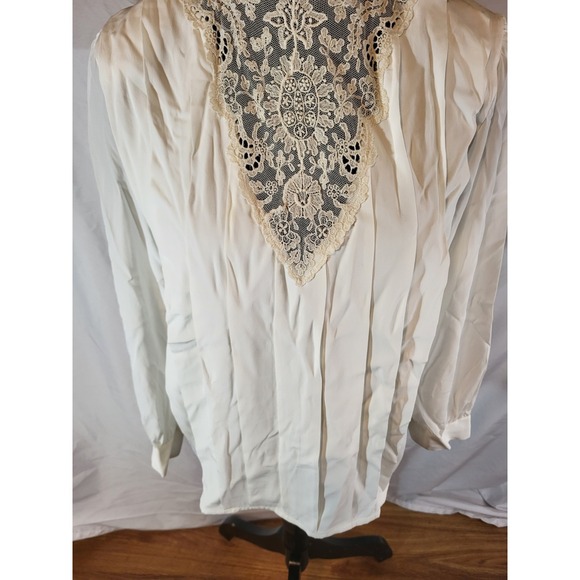 Vtge La Chine Petites Galinda Wang Victorian Edwardian Lace High Neck Ivory... - Picture 3 of 7